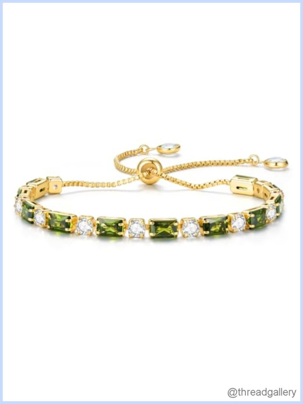Copper Yellow Gold Plated Cubic Zirconia Tennis Bracelet for Women